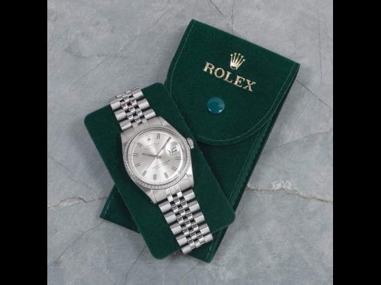 Rolex Datejust 36 Argento Wide Boy Jubilee Silver Lining Dial  Watch  1603